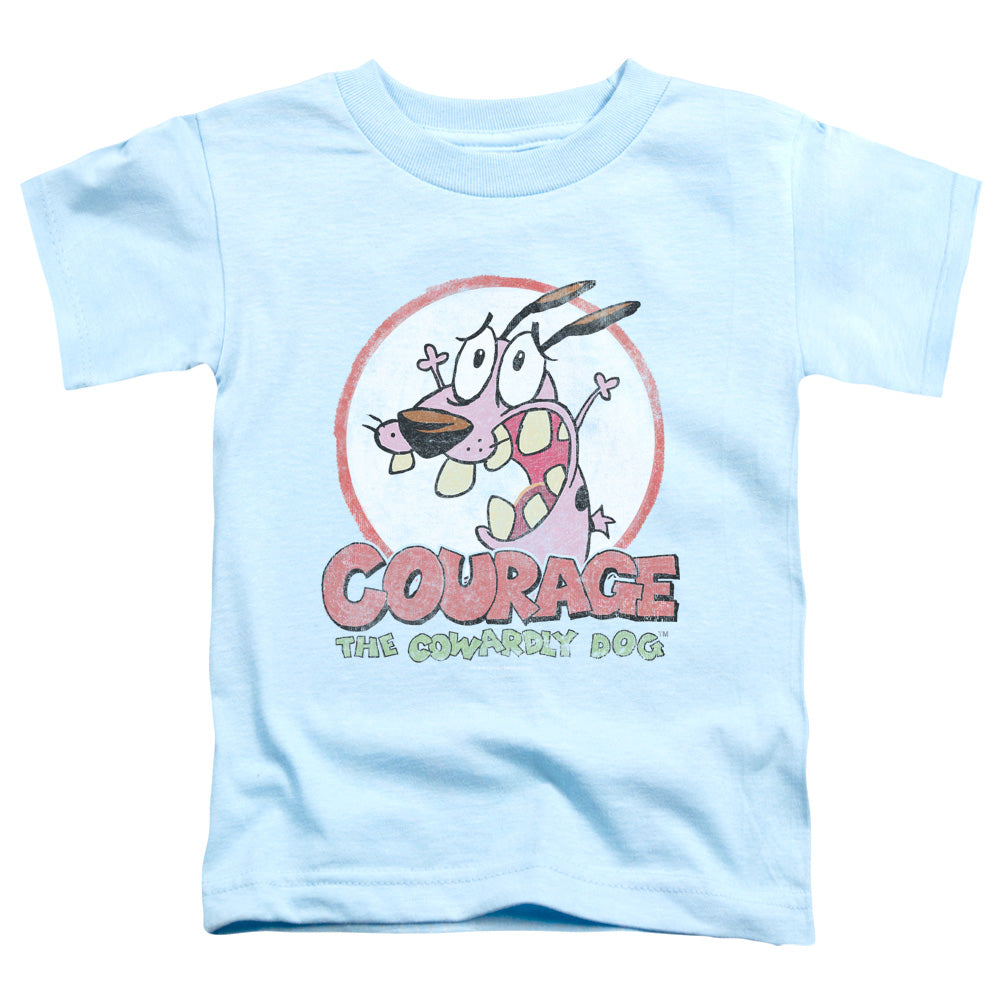 Courage the Cowardly Dog Vintage Courage Toddler Kids Youth T Shirt Light Blue Officially Licensed