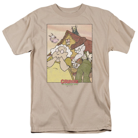 Courage Gothic Courage Mens T Shirt Sand Officially Licensed