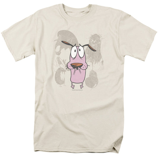 Courage Monsters Mens T Shirt Cream Officially Licensed