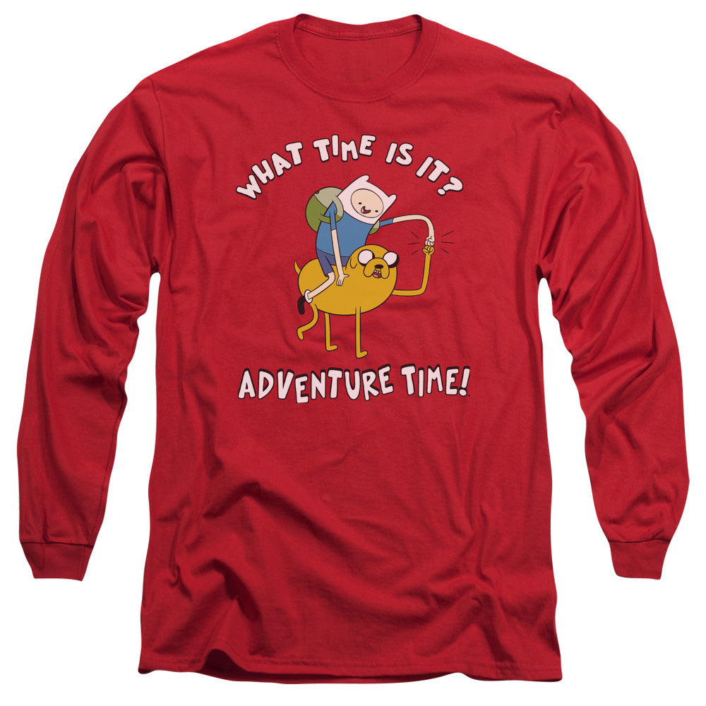 Adventure Time Ride Bump Mens Long Sleeve Shirt Red Officially Licensed
