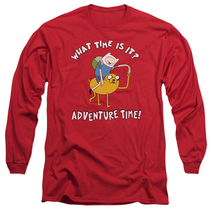 Adventure Time Ride Bump Mens Long Sleeve Shirt Red Officially Licensed