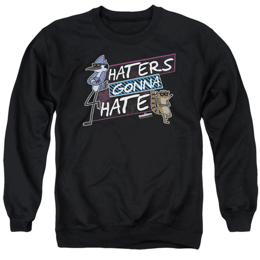 Regular Show Haters Gonna Hate Mens Crewneck Sweatshirt Black Officially Licensed