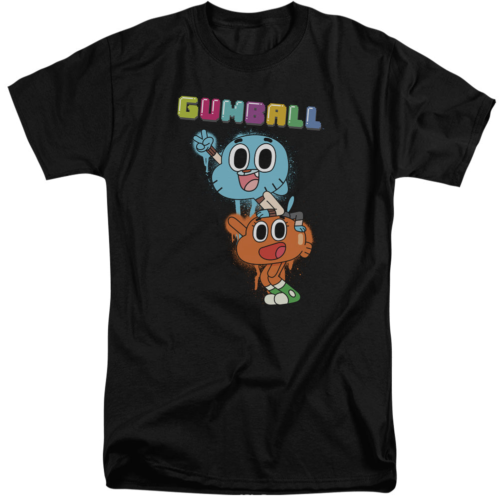 Amazing World Of Gumball Gumball Spray Mens Tall T Shirt Black Officially Licensed