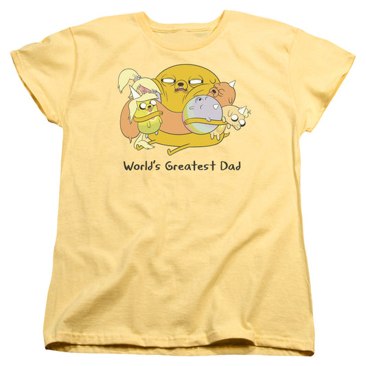 Adventure Time Worlds Greatest Dad Womens T Shirt Banana Officially Licensed