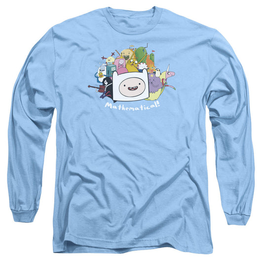 Adventure Time Mathematical Mens Long Sleeve Shirt Carolina Blue Officially Licensed