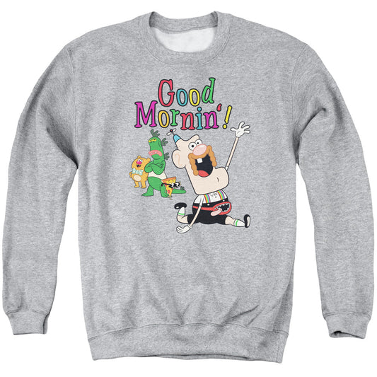 Uncle Grandpa Good Mornin Mens Crewneck Sweatshirt Athletic Heather Officially Licensed