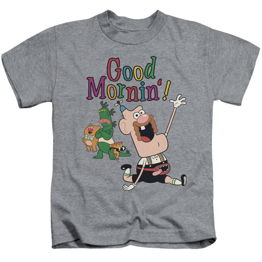 Uncle Grandpa Good Mornin Juvenile Kids Youth T Shirt Athletic Heather Officially Licensed