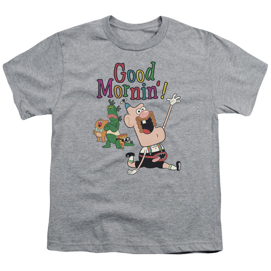 Uncle Grandpa Good Mornin Kids Youth T Shirt Athletic Heather Officially Licensed