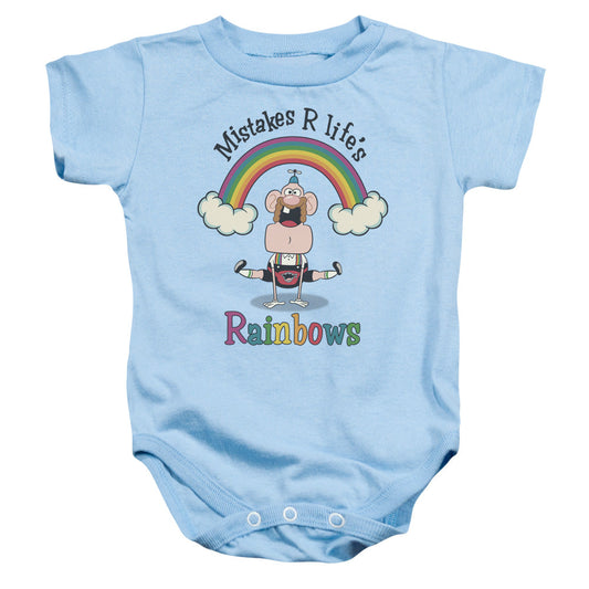Uncle Grandpa Lifes Rainbows Infant Baby Snapsuit Light Blue Officially Licensed