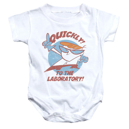 Dexters Laboratory Quickly Infant Baby Snapsuit White Officially Licensed