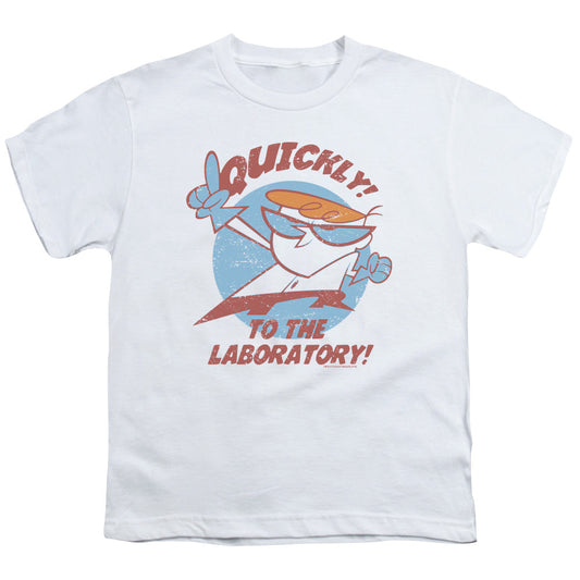 Dexters Laboratory Quickly Kids Youth T Shirt White Officially Licensed