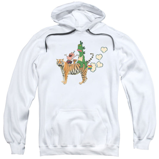 Uncle Grandpa Fart Hearts Mens Hoodie White Officially Licensed