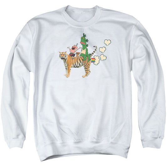 Uncle Grandpa Fart Hearts Mens Crewneck Sweatshirt White Officially Licensed