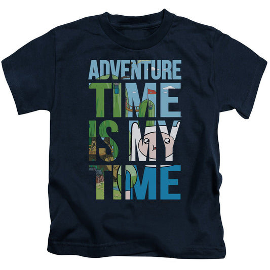 Adventure Time My Time Juvenile Kids Youth T Shirt Navy Blue Officially Licensed