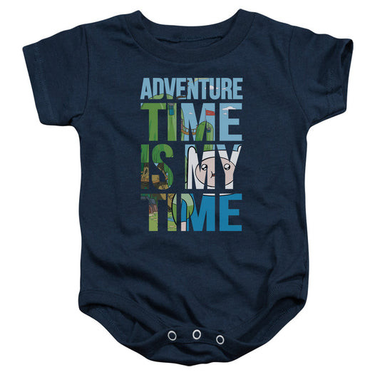 Adventure Time My Time Infant Baby Snapsuit Navy Blue Officially Licensed