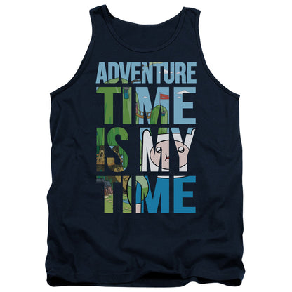 Adventure Time My Time Mens Tank Top Shirt Navy Officially Licensed