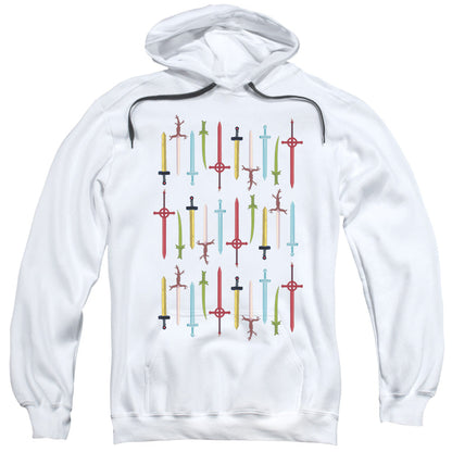 Adventure Time Swords Mens Hoodie White Officially Licensed