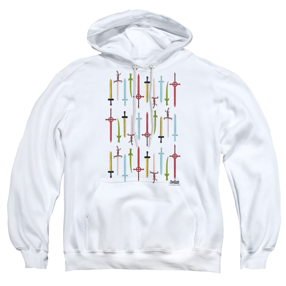 Adventure Time Swords Mens Hoodie White Officially Licensed