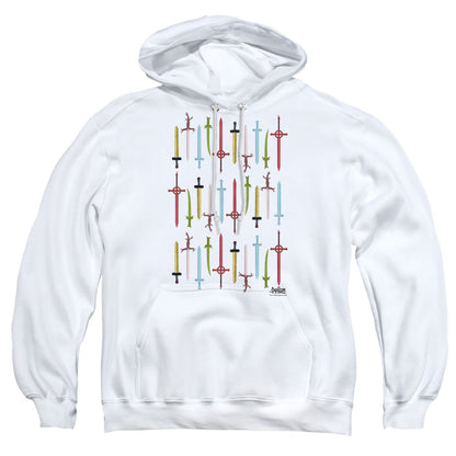 Adventure Time Swords Mens Hoodie White Officially Licensed