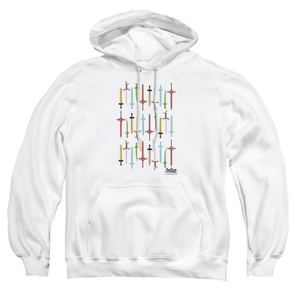 Adventure Time Swords Mens Hoodie White Officially Licensed