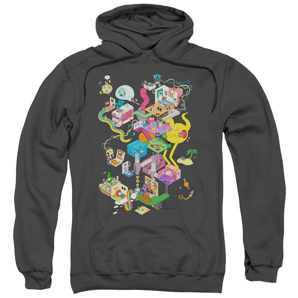 Uncle Grandpa Inside The Rv Mens Hoodie Charcoal Officially Licensed