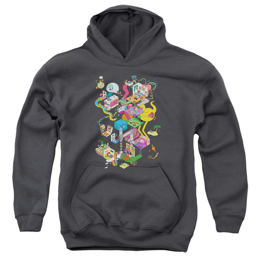 Uncle Grandpa Inside the Rv Kids Youth Hoodie Charcoal Officially Licensed