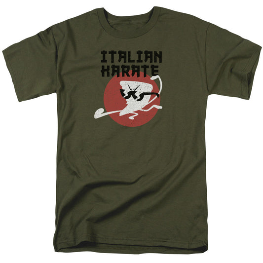 Uncle Grandpa  Italian Karate Mens T Shirt Military Green Officially Licensed