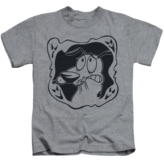 Courage the Cowardly Dog Ghost Frame Juvenile Kids Youth T Shirt Athletic Heather Officially Licensed