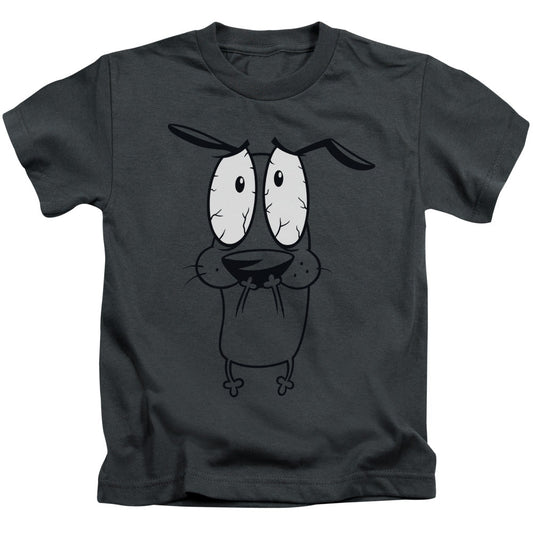 Courage the Cowardly Dog Scared Juvenile Kids Youth T Shirt Charcoal Officially Licensed