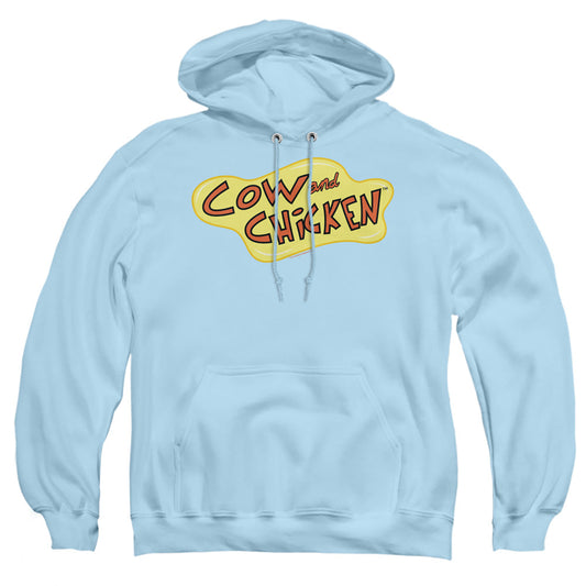 Cow And Chicken Cow Chicken Logo Mens Hoodie Light Blue Officially Licensed