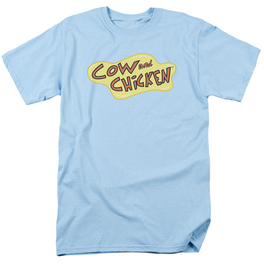 Cow And Chicken Cow Chicken Logo Mens T Shirt Light Blue Officially Licensed