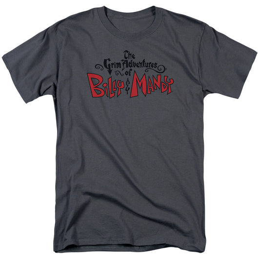 Grim Adventures Of Billy And Mandy Grim Logo Mens T Shirt Charcoal Officially Licensed