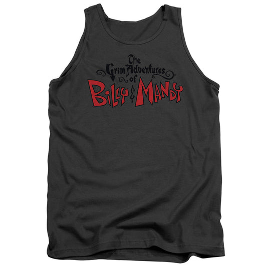 Grim Adventures Of Billy And Mandy Grim Logo Mens Tank Top Shirt Charcoal Officially Licensed