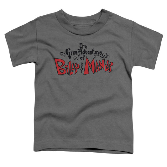 Grim Adventures of Billy and Mandy Grim Logo Toddler Kids Youth T Shirt Charcoal Officially Licensed