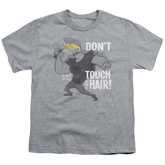 Johnny Bravo Hair Kids Youth T Shirt Athletic Heather Officially Licensed