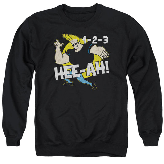 Johnny Bravo 123 Mens Crewneck Sweatshirt Black Officially Licensed