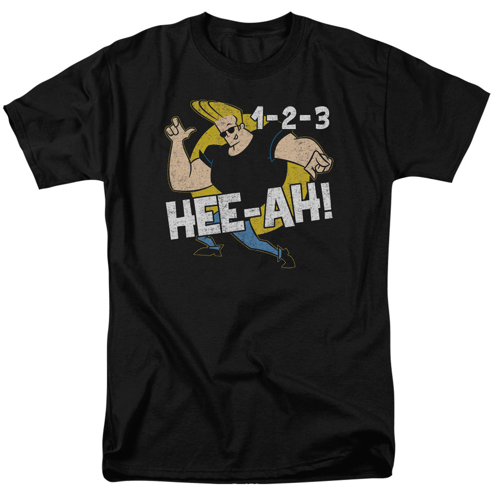 Johnny Bravo 123 Mens T Shirt Black Officially Licensed