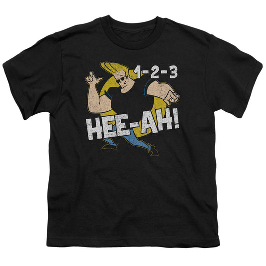 Johnny Bravo 123 Kids Youth T Shirt Black Officially Licensed