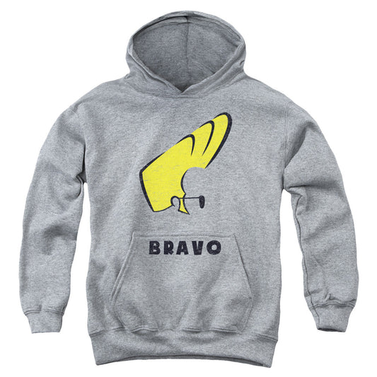 Johnny Bravo Johnny Hair Kids Youth Hoodie Heather Officially Licensed