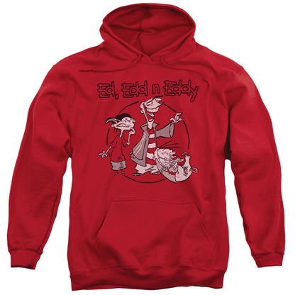Ed Edd N Eddy Gang Mens Hoodie Red Officially Licensed