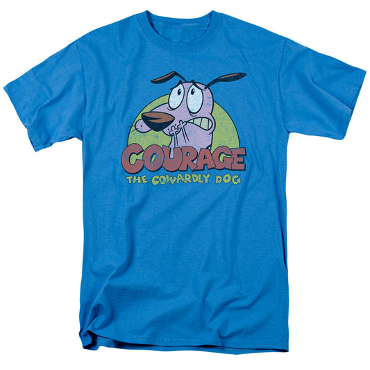 Courage The Cowardly Dog Colorful Courage Mens T Shirt Turquoise Officially Licensed