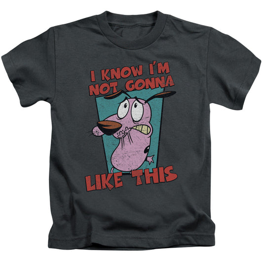 Courage the Cowardly Dog Not Gonna Like Juvenile Kids Youth T Shirt Charcoal Officially Licensed