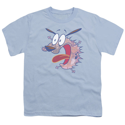 Courage the Cowardly Dog Evil Inside Kids Youth T Shirt Light Blue Officially Licensed