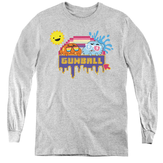 Amazing World of Gumball Sunshine Long Sleeve Kids Youth T Shirt Athletic Heather Officially Licensed