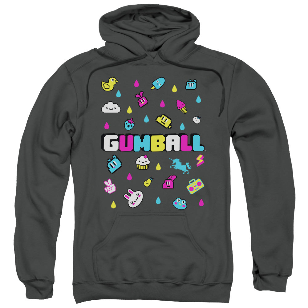 Amazing World Of Gumball Fun Drops Mens Hoodie Charcoal Officially Licensed
