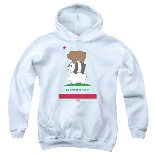 We Bare Bears Cali Stack Kids Youth Hoodie White Officially Licensed