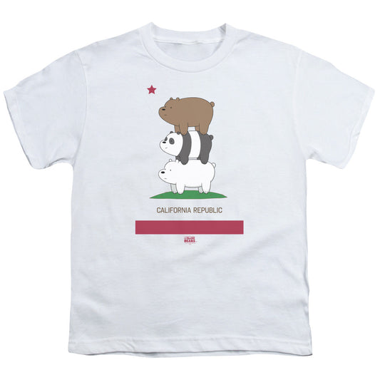 We Bare Bears Cali Stack Kids Youth T Shirt White Officially Licensed