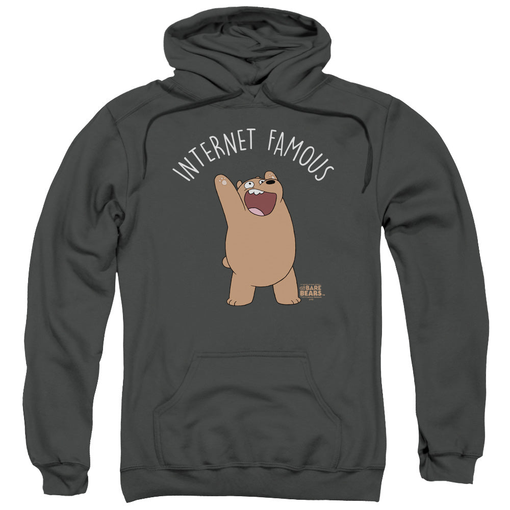 We Bare Bears Internet Famous Mens Hoodie Charcoal Officially Licensed