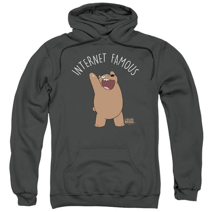 We Bare Bears Internet Famous Mens Hoodie Charcoal Officially Licensed