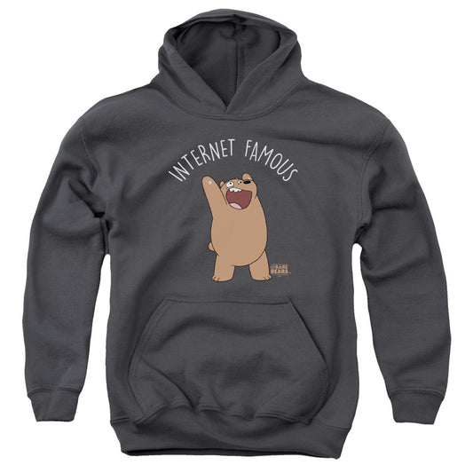We Bare Bears Internet Famous Kids Youth Hoodie Charcoal Officially Licensed